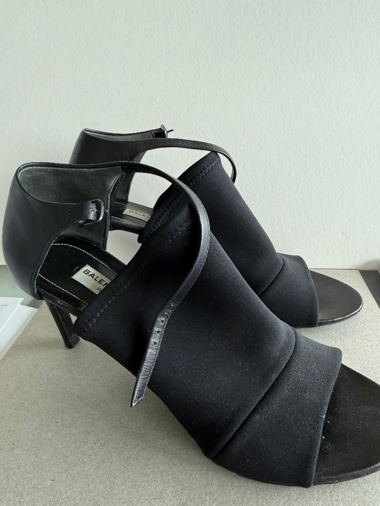 balenciaga Shoes - balenciago black neoprene and leather sandal